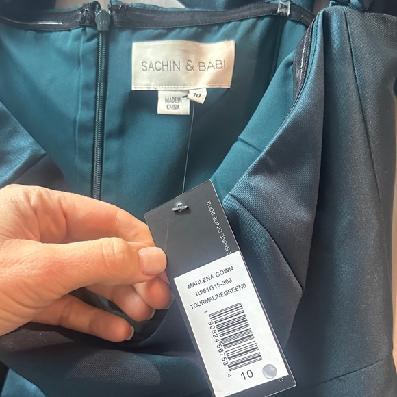 Sachin + Babi Strapless Green Gown - Picture 9 of 9